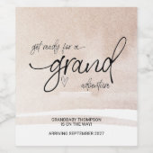 妊娠中の新生児途中のお母さんになる ワインラベル (シングルラベル)