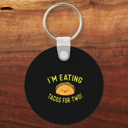 妊娠中の母がギフトを発表する私は食べタコス キーホルダー (正面)