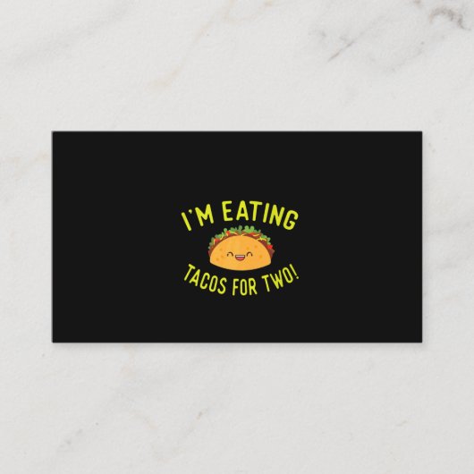 妊娠中の母がギフトを発表する私は食べタコス 名刺 (正面)