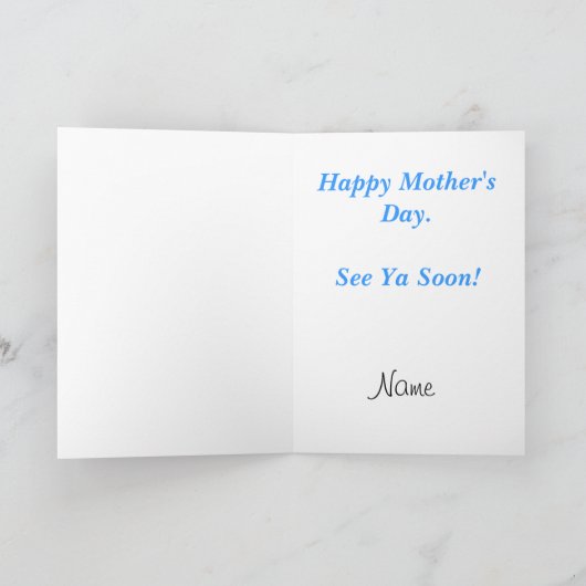 妊娠中の母のデイカーカスタマイズド! カード (内部)