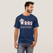 妊娠中の母親の三つ子の羊の友人 Tシャツ (正面フル)