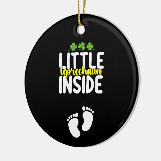 妊娠中の母親の中の小さなレプレシャン セラミックオーナメント (左)