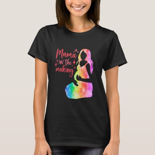 妊娠中の母親妊婦の母乳妊娠 Tシャツ (正面)