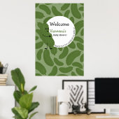 妊娠中の漬物ウェルカムベビーシャワーテーマ ポスター (ホームオフィス)