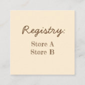 妊娠中の焼きたてのパン 赤ちゃん歓迎パーティー エンクロージャーカード (裏面)