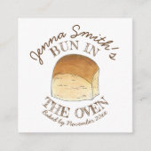 妊娠中の焼きたてのパン 赤ちゃん歓迎パーティー エンクロージャーカード (正面)