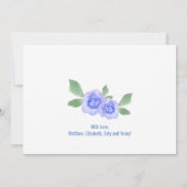 妊娠中の男の赤ちゃんを期待 案内状 (裏面)