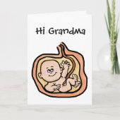 妊娠中の祖母のデイカード 案内状 (正面)