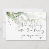 妊娠中の祖父母を明らかにするベビー カード (正面)