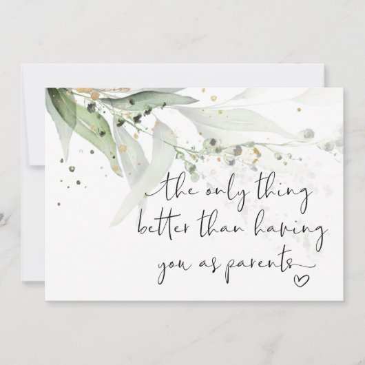 妊娠中の祖父母を明らかにするベビー カード (正面)