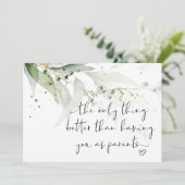 妊娠中の祖父母を明らかにするベビー カード (スタンド正面)