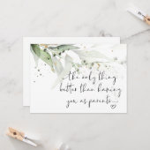 妊娠中の祖父母を明らかにするベビー カード (正面/裏面インサイチュ)