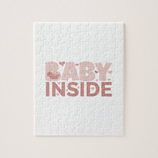 妊娠中の胎児内の妊娠の発表ベビー ジグソーパズル (縦)