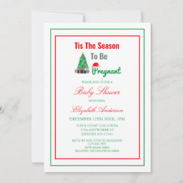 妊娠中の赤ちゃんシャワーの季節 招待状