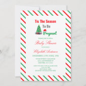 妊娠中の赤ちゃんシャワーの季節 招待状 (正面)