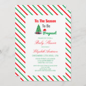 妊娠中の赤ちゃんシャワーの季節 招待状 (正面/裏面)