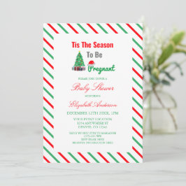 妊娠中の赤ちゃんシャワーの季節 招待状