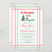 妊娠中の赤ちゃんシャワーの季節 招待状 (正面/裏面)