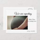 妊娠中の追加ベビー名の日付 ポストカード (正面/裏面)