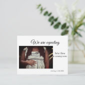 妊娠中の追加ベビー名の日付 ポストカード (スタンド正面)