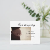 妊娠中の追加ベビー名の日付 ポストカード (スタンド正面)