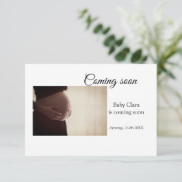 妊娠中の追加ベビー名の日付 案内状