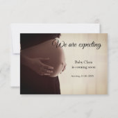 妊娠中の追加ベビー名の日付 案内状 (裏面)