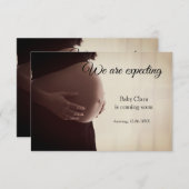 妊娠中の追加ベビー名の日付 案内状 (正面/裏面)