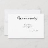 妊娠中の追加ベビー名の日付 案内状 (正面)