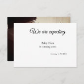 妊娠中の追加ベビー名の日付 案内状 (正面/裏面)