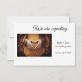 妊娠中の追加ベビー名の日付 案内状 (正面)
