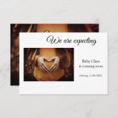 妊娠中の追加ベビー名の日付 案内状 (正面/裏面)