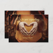 妊娠中の追加ベビー名の日付 案内状 (正面/裏面)