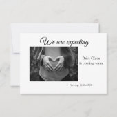 妊娠中の追加ベビー名の日付 案内状 (正面)