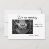 妊娠中の追加ベビー名の日付 案内状 (裏面)