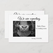 妊娠中の追加ベビー名の日付 案内状 (正面/裏面)