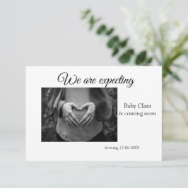 妊娠中の追加ベビー名の日付 案内状