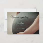 妊娠中の追加ベビー名の日付 案内状 (裏面)