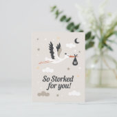 妊娠中の鳥におもしろいは大騒ぎ ポストカード (スタンド正面)