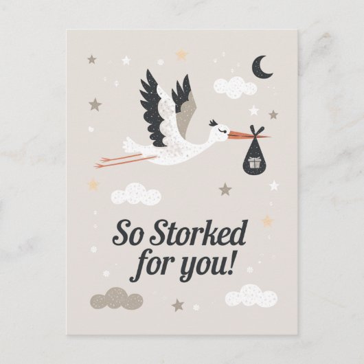 妊娠中の鳥におもしろいは大騒ぎ ポストカード (正面)