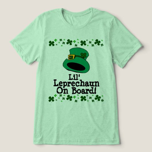 妊娠中のLil' Leprechaun 妊婦のさん トライブレンドＴシャツ (デザイン正面)