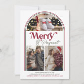 妊娠中メリーのアーチ写真コラージュ妊娠 シーズンカード (正面)