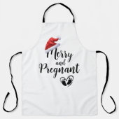 妊娠中メリーのクリスマス・ホリデーベビー エプロン (正面)