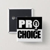 妊娠中絶に賛成 缶バッジ (正面&裏面)