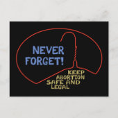 妊娠中絶の安全と合法 ポストカード (正面)