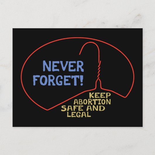 妊娠中絶の安全と合法 ポストカード (正面)