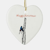 妊娠中絶の木の外科医のクリスマスプレゼント贈り物 セラミックオーナメント (右)