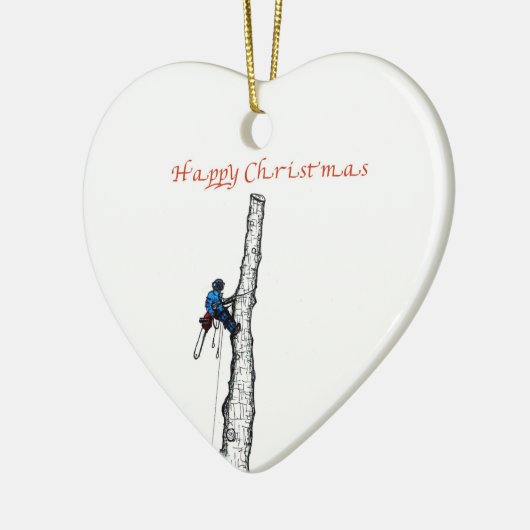 妊娠中絶の木の外科医のクリスマスプレゼント贈り物 セラミックオーナメント (左)