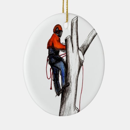妊娠中絶の木の外科医のクリスマスプレゼント贈り物 セラミックオーナメント (右)