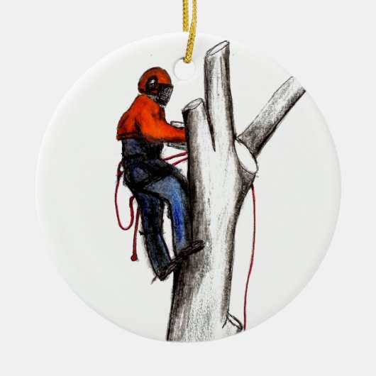妊娠中絶の木の外科医のクリスマスプレゼント贈り物 セラミックオーナメント (正面)